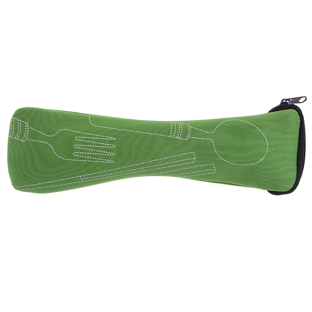 Portable Travel Camping Bag Cutlery Fork Poon Picnic Tool Storage