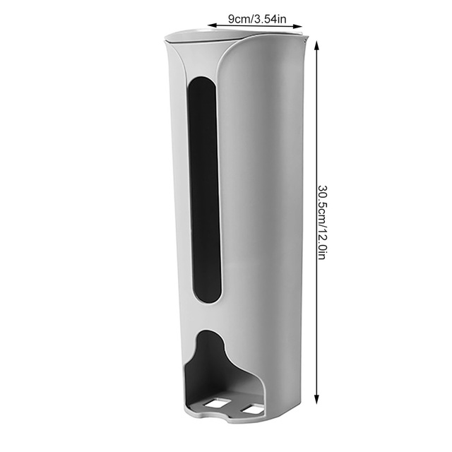 Kitchen Wall-Mounted Plastic Bag Storage Holder Garbage Pouch Saver