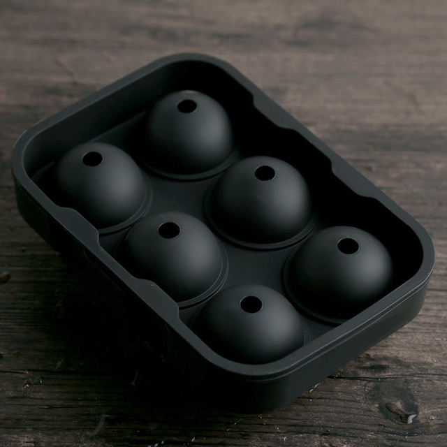 Whiskey Cocktail Ice Ball Maker Silicone Ice Mold 6 Holes Big Round Sphere Silicone Ice Cube Tray Form for Ice Bar Party Kitchen