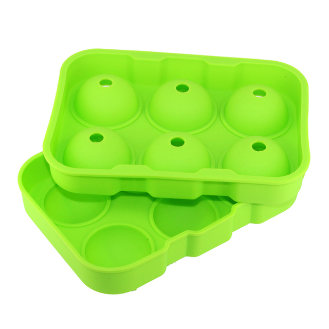 Whiskey Cocktail Ice Ball Maker Silicone Ice Mold 6 Holes Big Round Sphere Silicone Ice Cube Tray Form for Ice Bar Party Kitchen