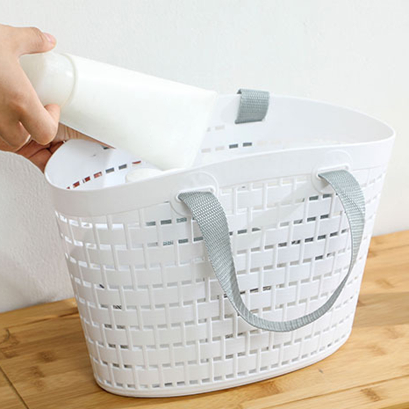 Multifunctional Shopping Bag Bath Portable Small Bath Basket Household Plastic Snack Storage