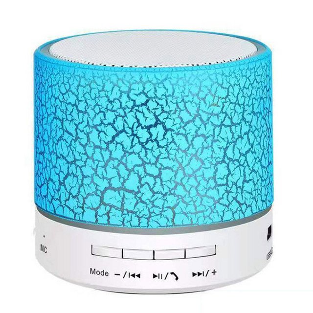 Portable Bluetooth-compatible Speaker LED Colorful Lights Speaker for Bedroom Outdoor Music Sound Column for PC Mobile Phone