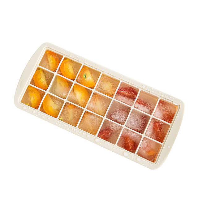 21 Grids Ice Cube Tray Silicone Fruit Ice Cube Maker Diy Creative Small Ice Cube Mold Square Shape Kitchen Tool Accessories