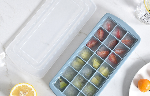 21 Grids Ice Cube Tray Silicone Fruit Ice Cube Maker Diy Creative Small Ice Cube Mold Square Shape Kitchen Tool Accessories