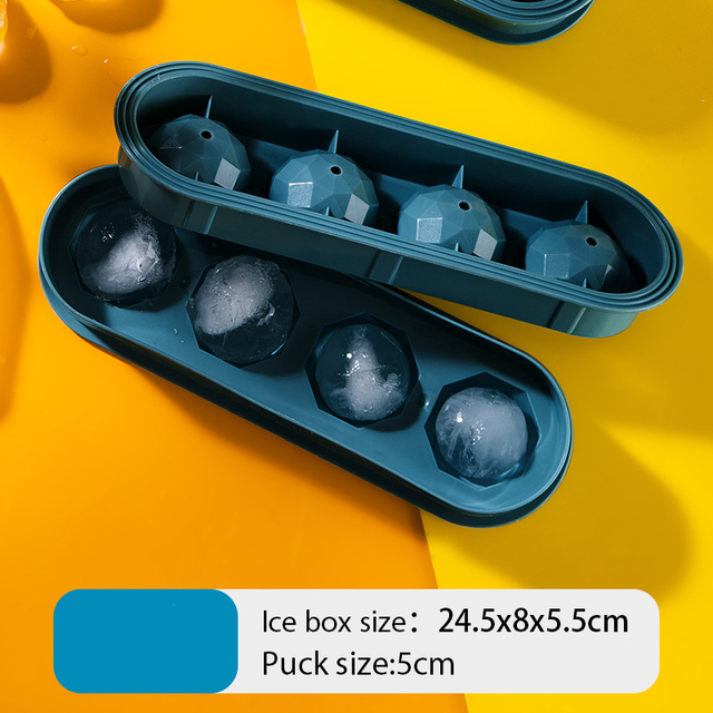 Whiskey Ice Cube Maker 4 Holds Ice Ball Mold Mould Brick Round Bar Accessiories High Quality Black Color Ice Mold Kitchen Tools