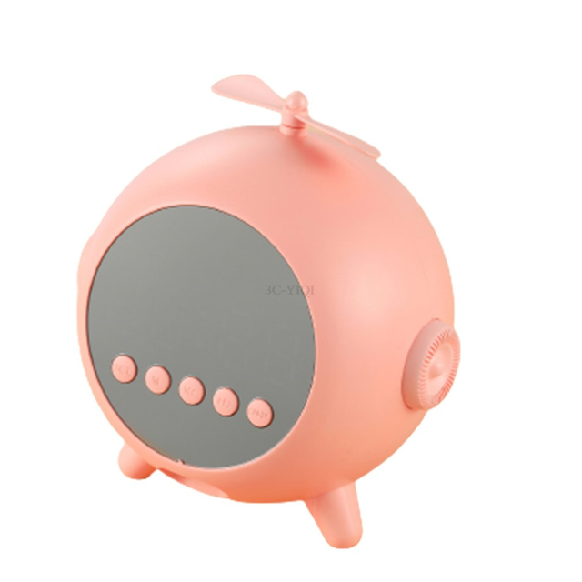 Mini Portable Bluetooth-compatible Speaker Loudspeaker Car Audio TF Card Support  Alarm Clock Wireless Small Audio Digital Clock