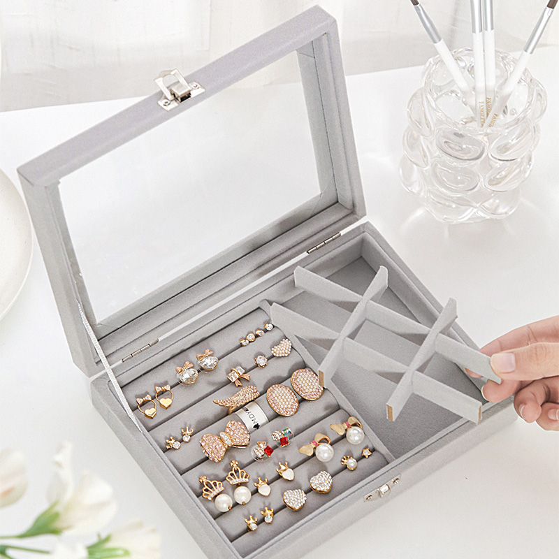 Storage Box Organizer Large Capacity Dustproof Cover Jewelry