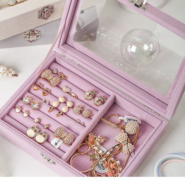 Storage Box Organizer Large Capacity Dustproof Cover Jewelry