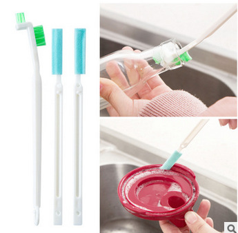 3 Pcs Sets Brush for Bottles Milk Cup Bottlebrush Lid Gap Bathroom Products
