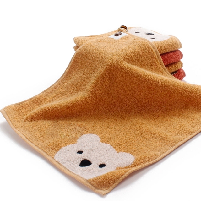 Children Towels Baby Face Towel Cute Cartoon Bear Pattern Bathroom Products