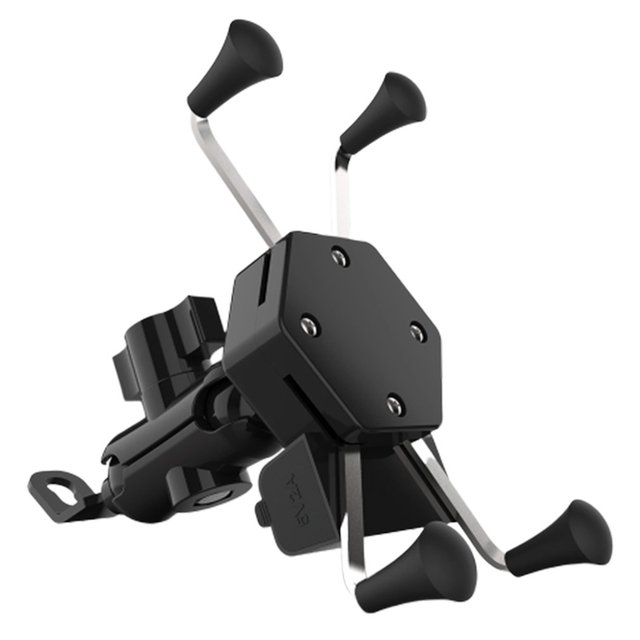 Motorcycle Scooter X-Type Charger Mobile Phone Holder Bracket Black USB Car Charging Source Navigation with Waterproof Switch