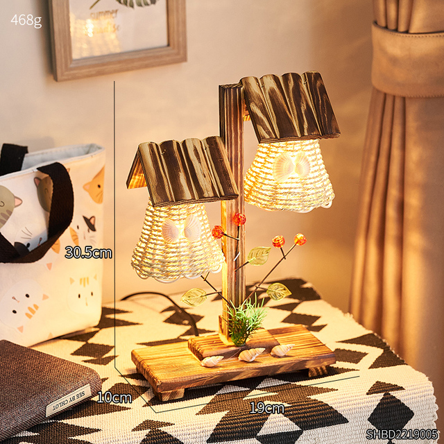 Wooden Sailboat Model Ornaments Creative Home Decoration Accessories Night Lamp Living Room Desktop Decor Bedroom Bedside Lamp
