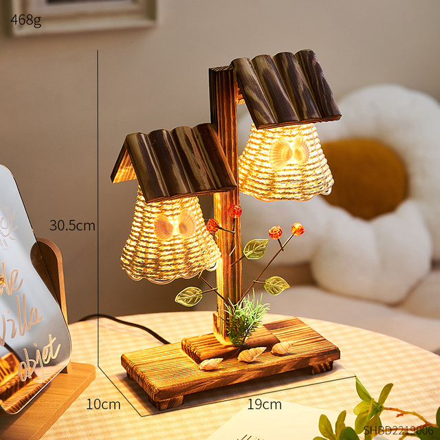 Wooden Sailboat Model Ornaments Creative Home Decoration Accessories Night Lamp Living Room Desktop Decor Bedroom Bedside Lamp