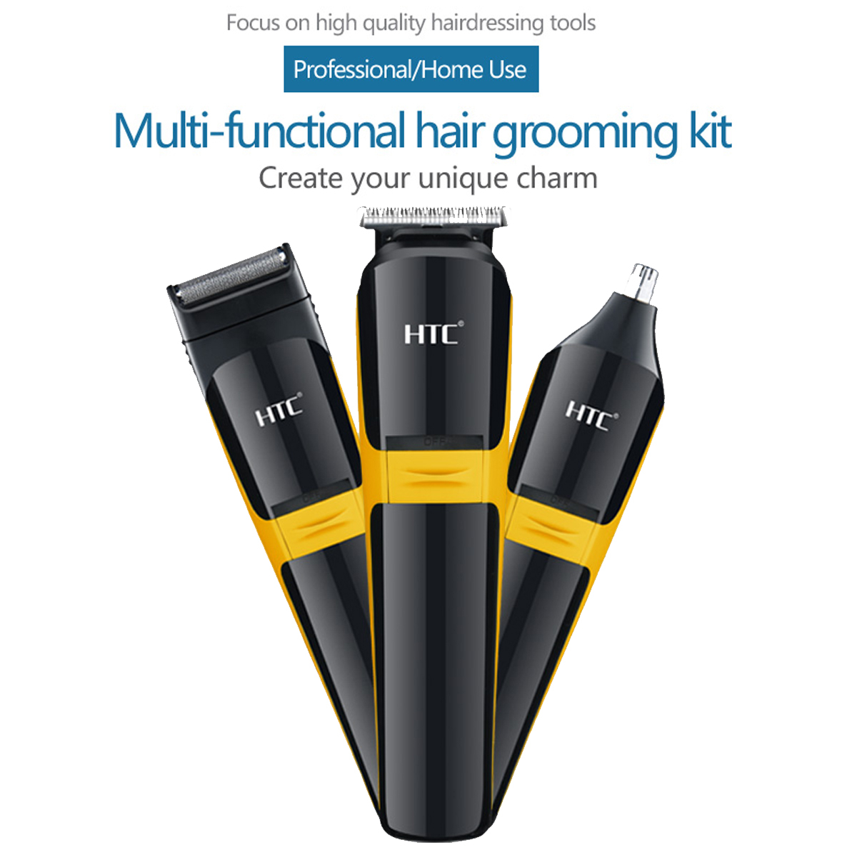 3 In 1 Electric T-Blade Hair Trimmer/Foil Shave/Nose And Ear Trimmer