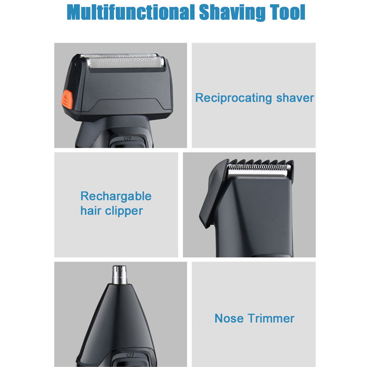 3 in 1 Electric Shaver Set Nose Trimmer Hair Clipper For Men Multifunctional Hair Trimmer
