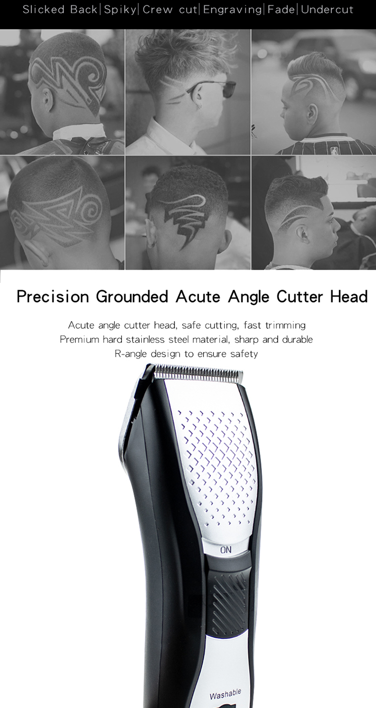 Ipx7 Waterproof Professional Hair Trimmer For Men USB Barber Hair Cutting Machine