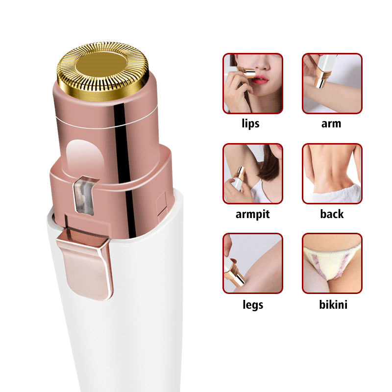 2 In 1 Electric Eyebrow Trimmer USB Rechargeable Hair Remover Women Shaver