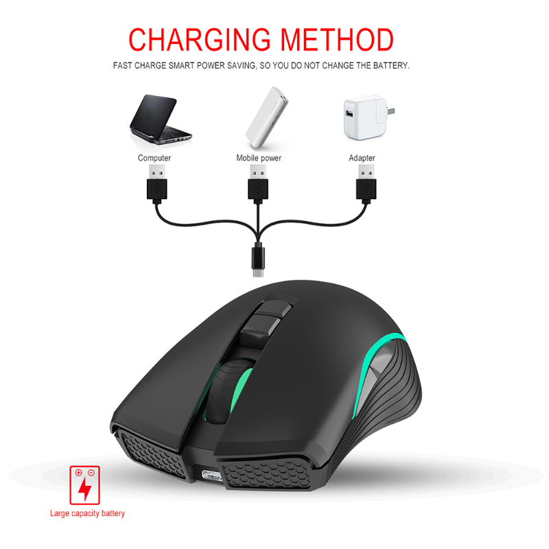 Wireless Charging Mouse for  T26 2.4G with Type C Interface Portable for Office Household Computer Accessory  gaming