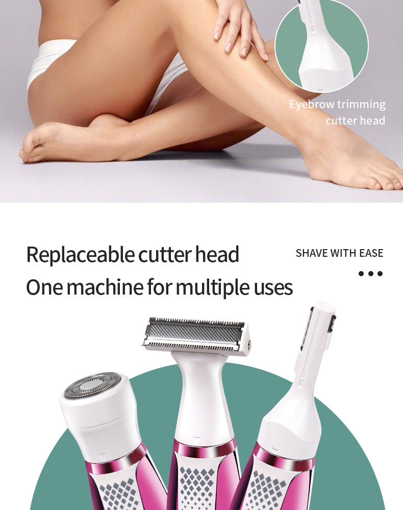 3 in 1 Women Shaver Painless Hair Removal Epilator Shaving Machine