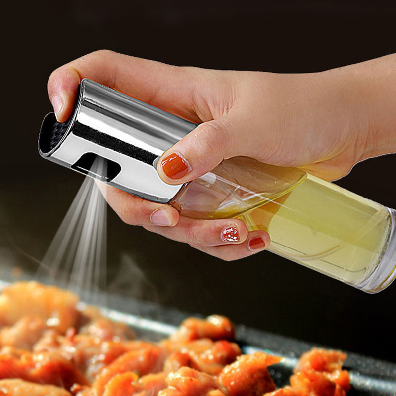 Kitchen Stainless Steel Olive Oil Sprayer Kitchen Fuel Injector Oiler Barbecue Cookware Tool Cooking Accessories