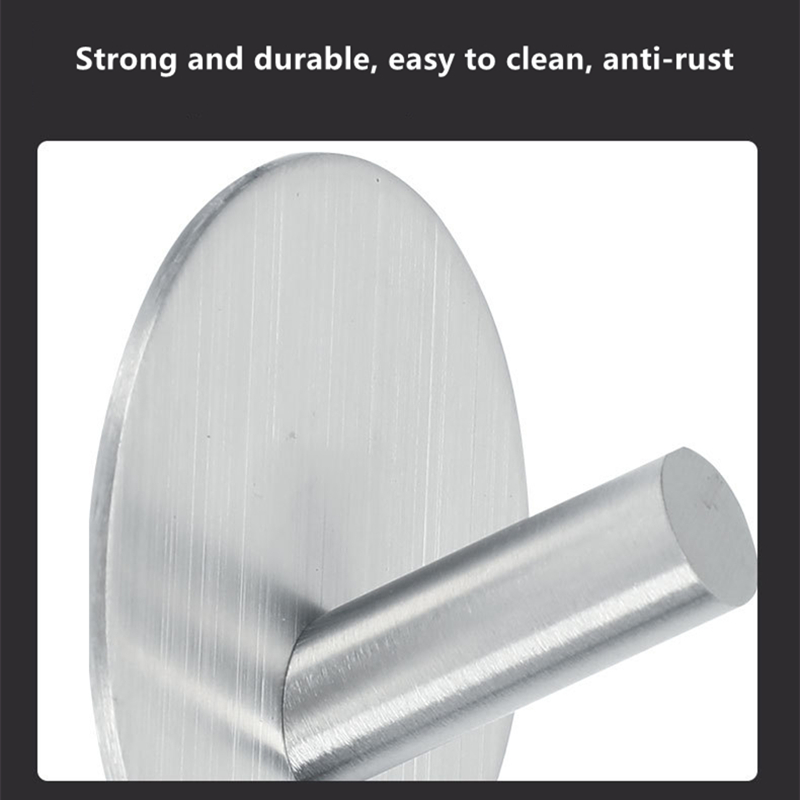 Stainless Steel Hook Punch-Free Strong Self-Adhesive Bathroom Bathroom Products