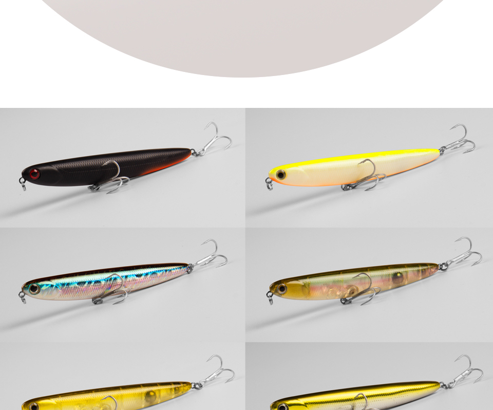 Retail good fishing lures minnow,quality professional baits 11cm 13g,bearking penceil bait topwater
