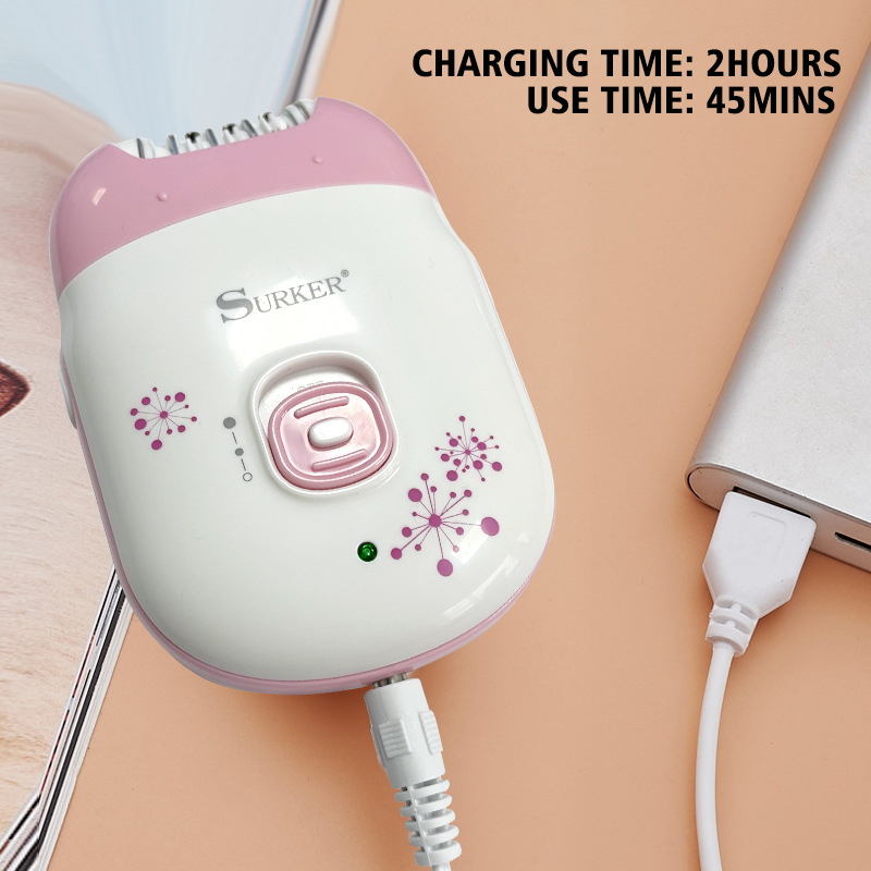 USB Rechargeable Epilator Women Electric Lady Face Body Hair Removal