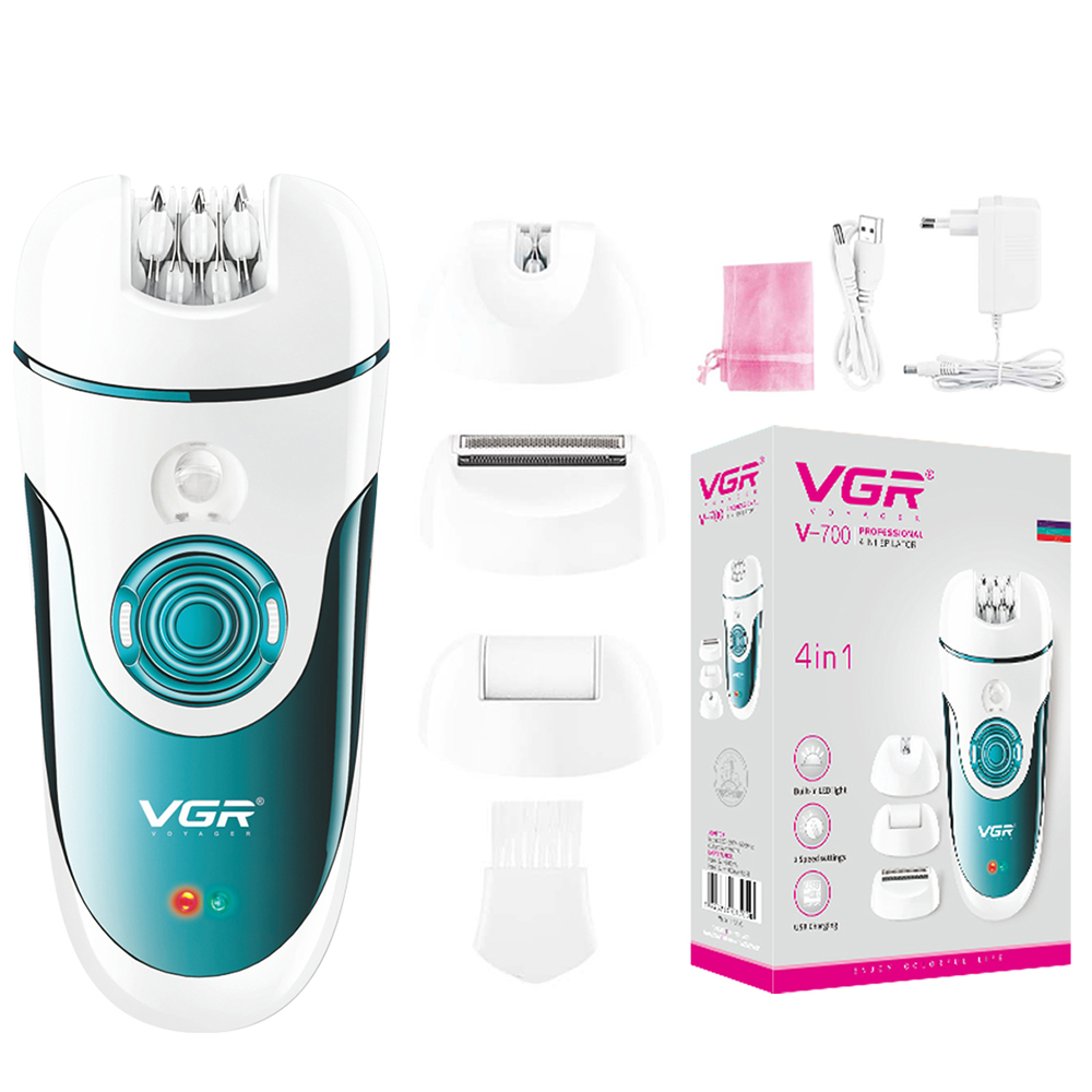 Professional Painless Hair Removal Kit Lady Epilator USB Rechargeable Women