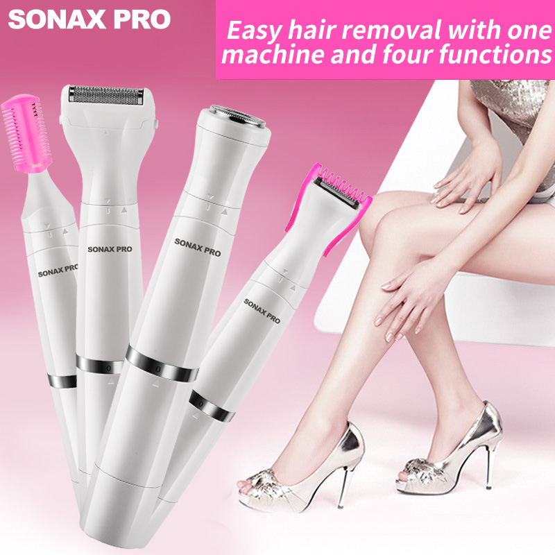 4in1 Hair Removal Deep Bikini Leg Lip Armpit Trimmer for Intimate Areas Pubic Haircut Machine