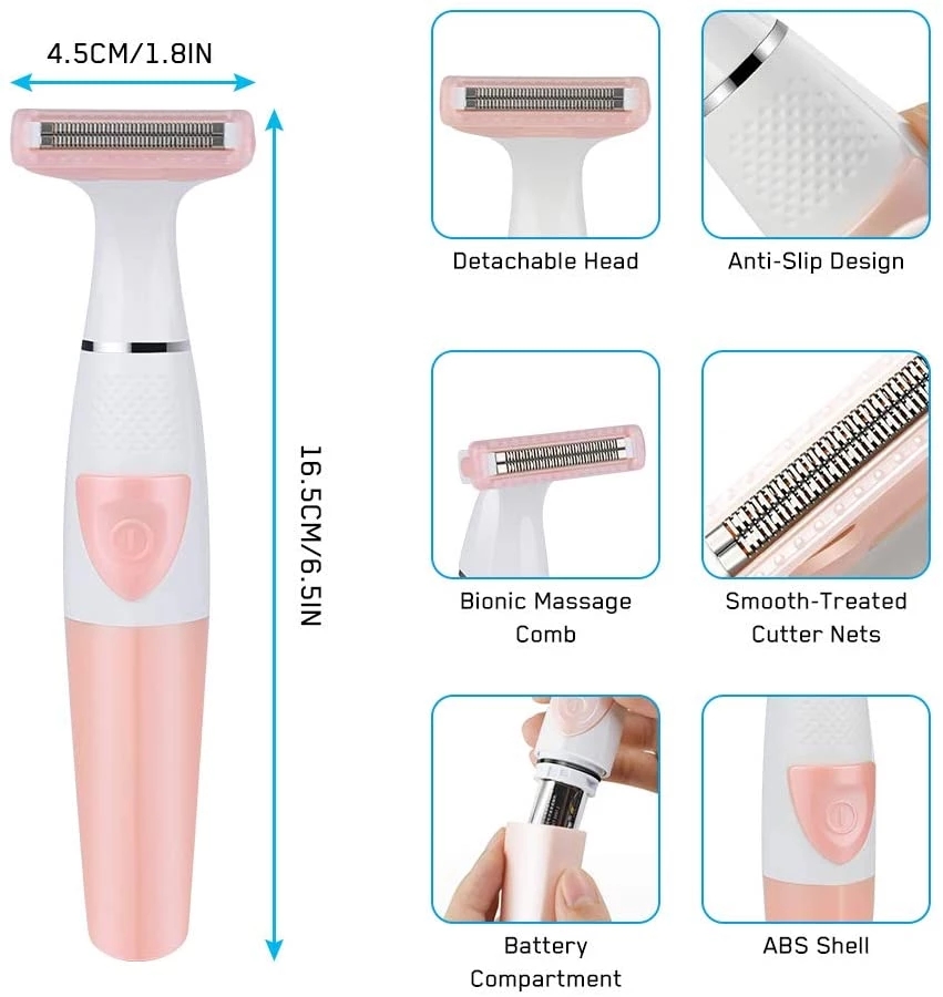 Electric Women Shaver Razor Facial Body Leg Arm Back Bikini Trimmer Lday Washable