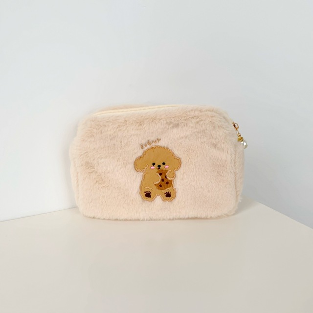 Bear Plush Cosmetic Bag Girls Portable Storage Wash Bag Organizer
