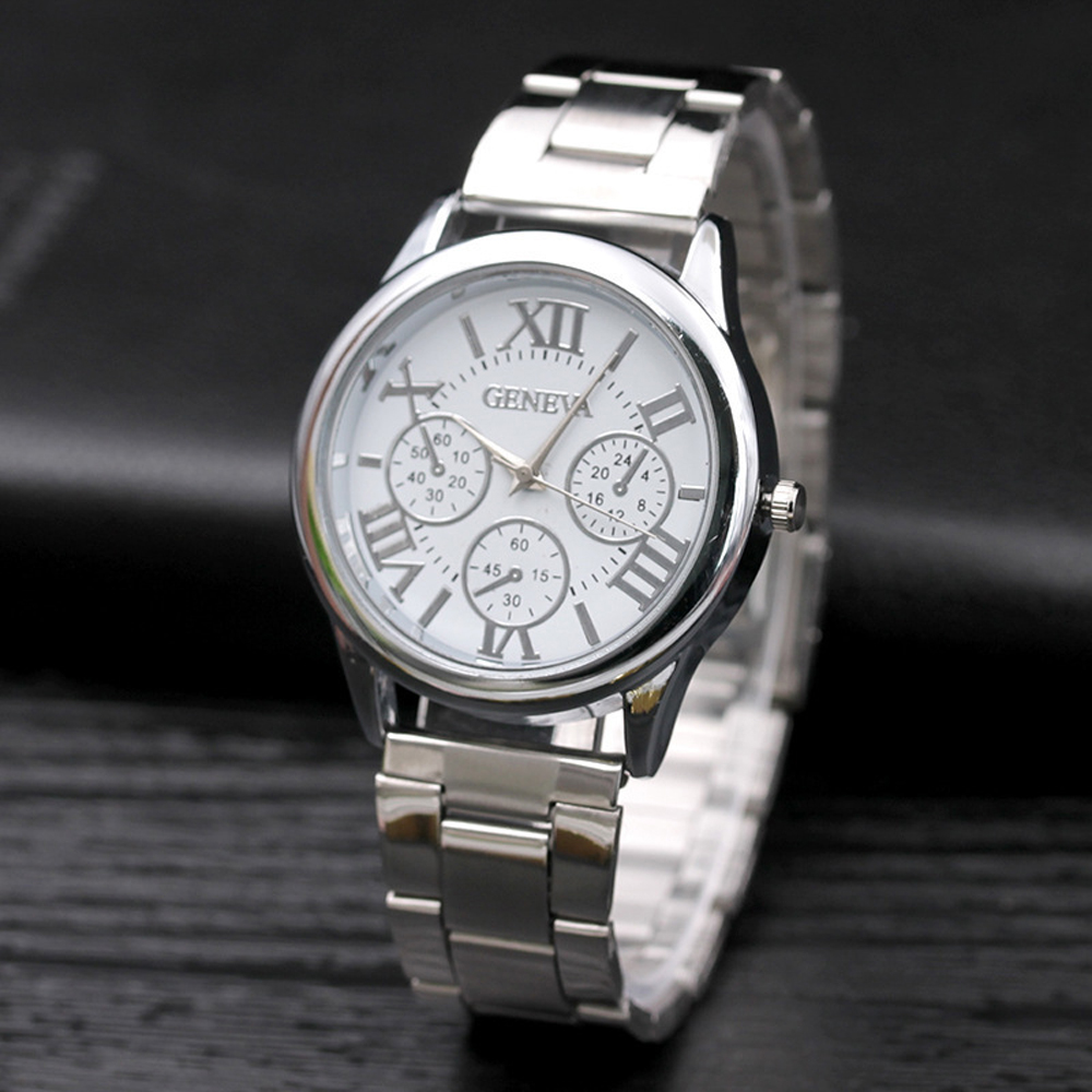 2022 New Brand 3 Eyes Gold Geneva Casual Quartz Watch Women Stainless Steel Dress Watches Relogio Feminino Ladies Clock Hot Sale