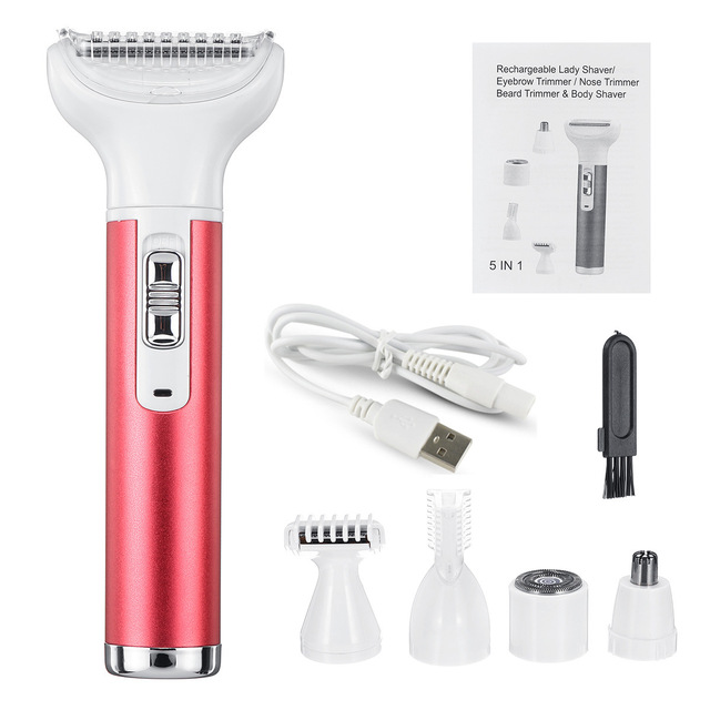 5 IN 1 Hair Trimmer Machine Professional Electric Shaver Razor for Women Hair Removal Cutting