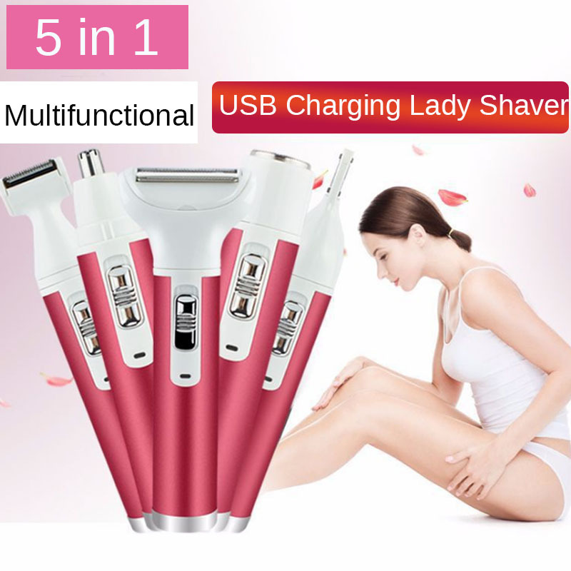 5 IN 1 Hair Trimmer Machine Professional Electric Shaver Razor for Women Hair Removal Cutting
