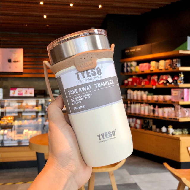550ml Insulated Mug Portable Travel Insulated Mug Stainless Steel Car Covered Coffee Vacuum Flask Cold Drink Beer Mug Vacuum Cup Kitchen
