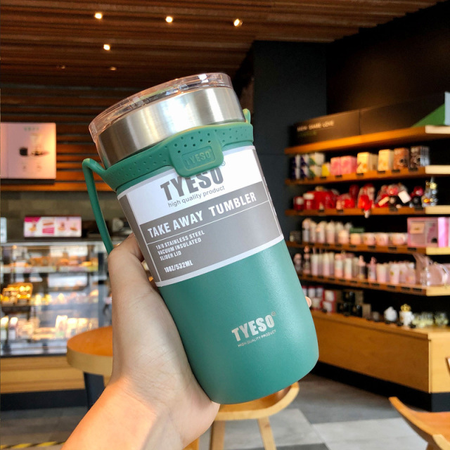 550ml Insulated Mug Portable Travel Insulated Mug Stainless Steel Car Covered Coffee Vacuum Flask Cold Drink Beer Mug Vacuum Cup Kitchen