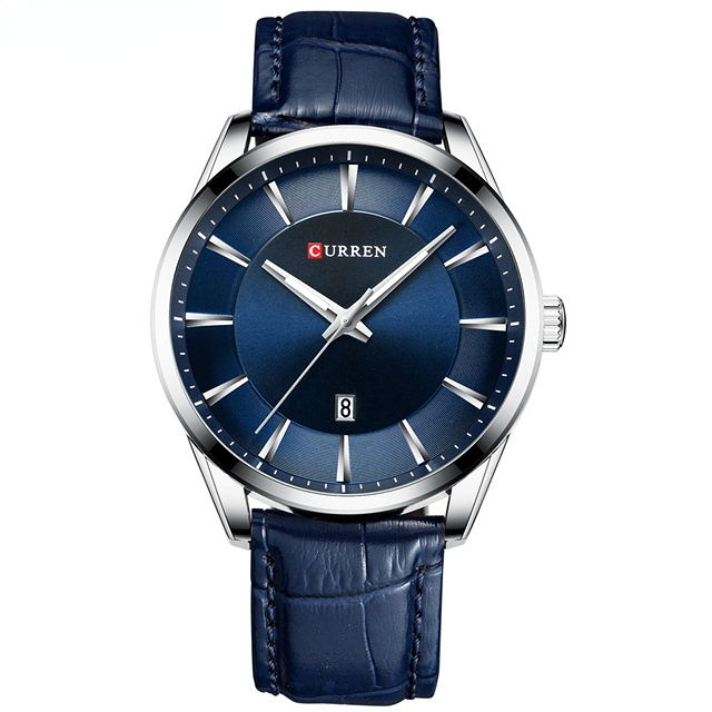 Top Luxury Brand Business Men Clock Calendar Quartz Waterproof Watch for Men Leather Strap Male Wristwatch