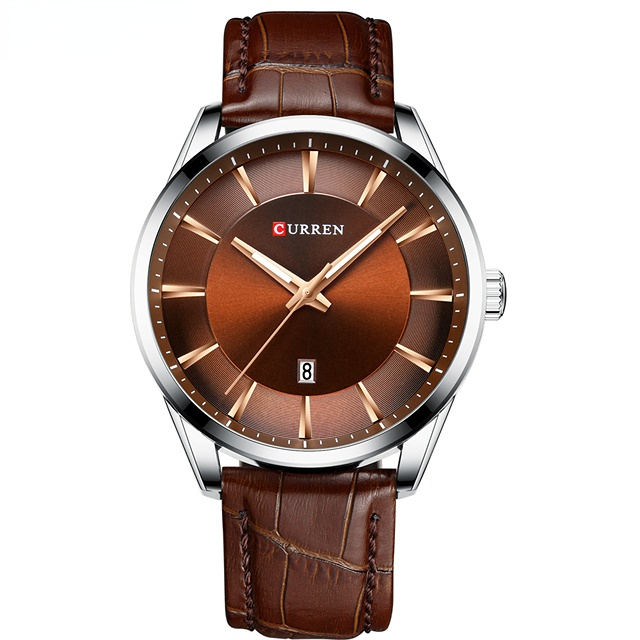 Top Luxury Brand Business Men Clock Calendar Quartz Waterproof Watch for Men Leather Strap Male Wristwatch