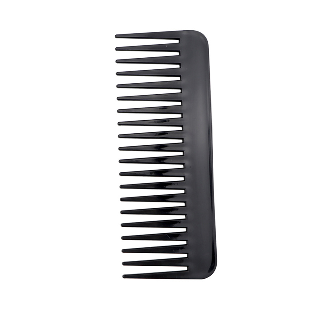Wide Tooth Comb Large Black Pink Plastic Pro Salon Barber Hairdressing Styling Hair Comb Detangler Curly Hair Care Tool
