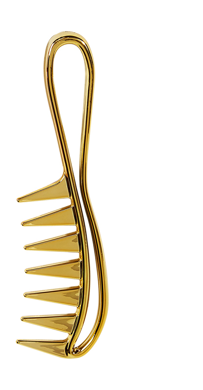 Hairdressing Electroplated Wide Tooth Comb Men Retro Big Back Head Oil Head Styling Home Hairdressing Fish Tooth Comb