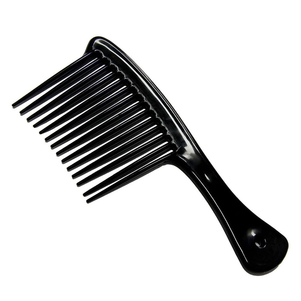 Large Wide Tooth Comb Plastic Hairdressing Comb Women Hanging Hole Handle Grip Curly Hair Hairbrush Beauty Hair Combs