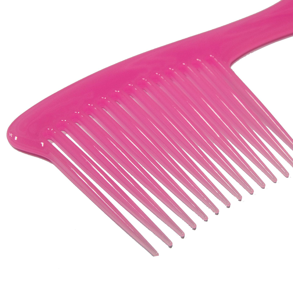 Large Wide Tooth Comb Plastic Hairdressing Comb Women Hanging Hole Handle Grip Curly Hair Hairbrush Beauty Hair Combs