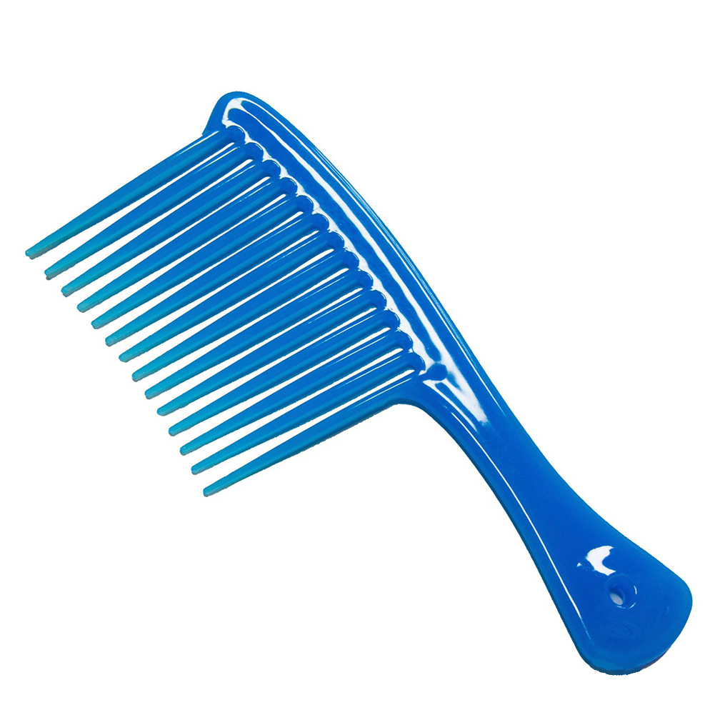 Large Wide Tooth Comb Plastic Hairdressing Comb Women Hanging Hole Handle Grip Curly Hair Hairbrush Beauty Hair Combs