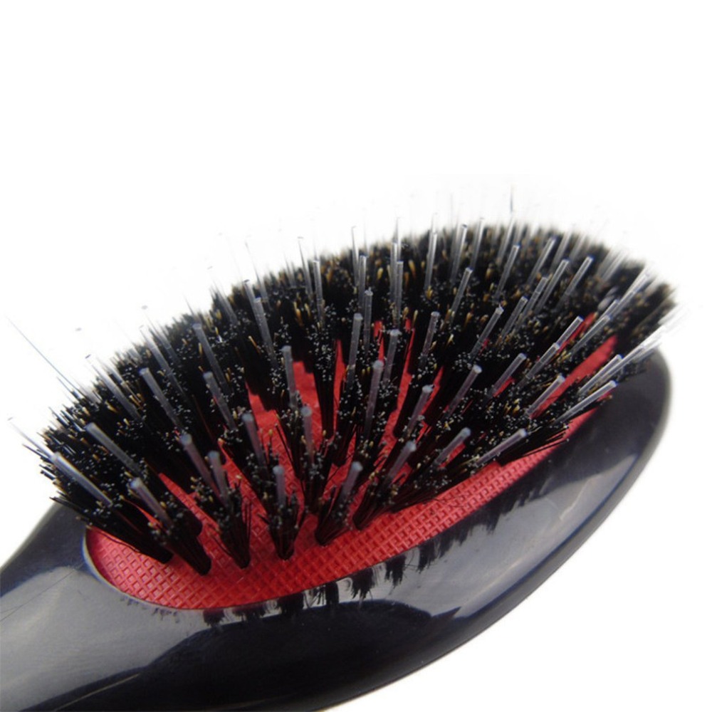 Oval Boar Bristle Nylon Hair Comb Mini Anti-static Hair Scalp Massage Comb Hairbrush Salon Hair Brush Styling Tool
