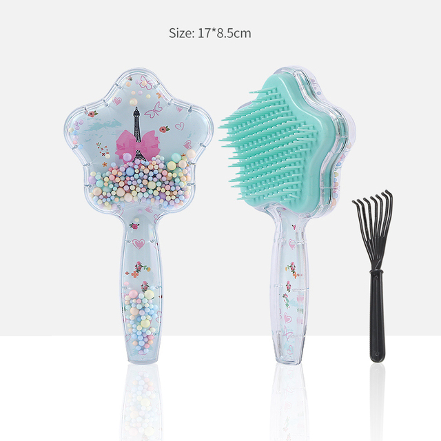 Hair Combs Anti-static Massage Hair Brush Blue Green Series Women's Hair Brush Transparent Shell Combs for Hair