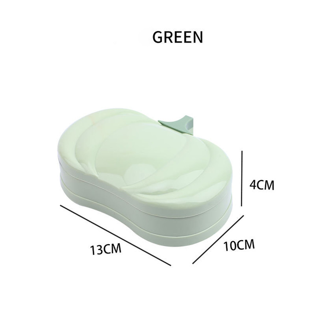 1Pcs Drain Soap Dish Household Nordic Creative Large Soap Holder With Lid Toilet Plastic Double Soap Box