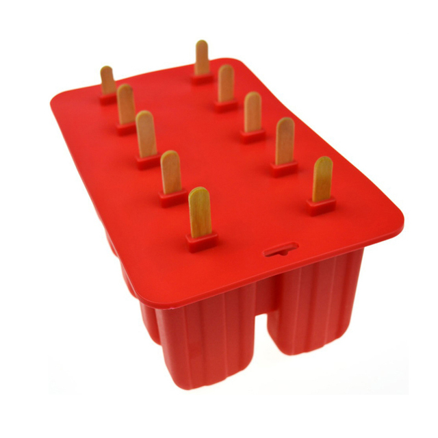 Food Grade sicle Silicone Molds 4/10 Cavity Homemade Kitchen Silicone sicle Mold BPA Ice Cream Maker