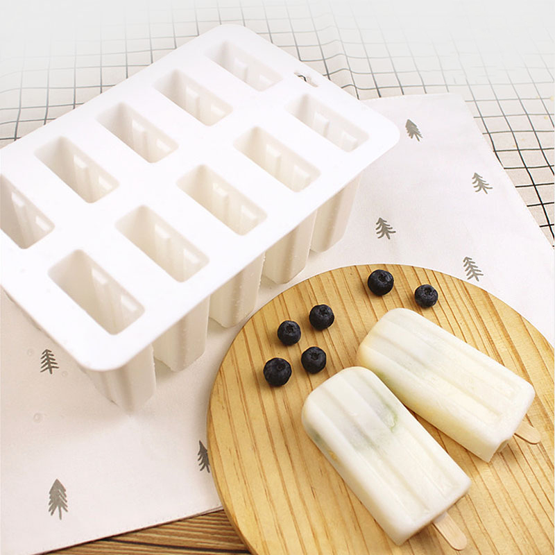 Food Grade sicle Silicone Molds 4/10 Cavity Homemade Kitchen Silicone sicle Mold BPA Ice Cream Maker