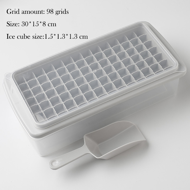 Small Ice Cube Mould Box with Lid Scoop Fruits Popsicle Maker Molds Tray Ice Cream DIY Tool Kitchen Refrigerator Accessories