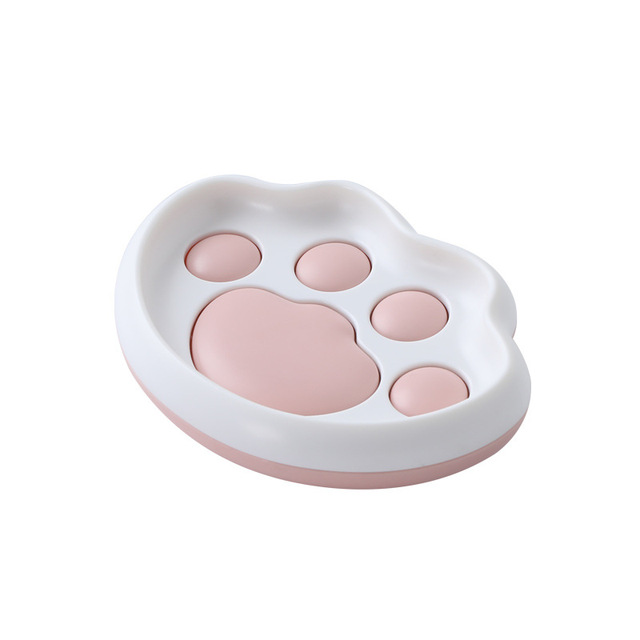 Cute Cat Claw Graphic Bathroom Soap Dish Strong Drill-Free Wall Mounted Drain Soap Rack Cartoon Soap Tray Bathroom Accessories
